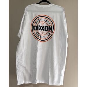 Dixxon Tee Shirt Mens Size Medium Sturgis Ride Fast Corpo Graphic White New